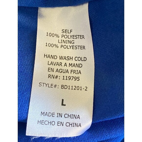 Moon Collection Los Angeles Mini Dress, Blue Yellow Floral Print Women's Size L - Picture 9 of 9